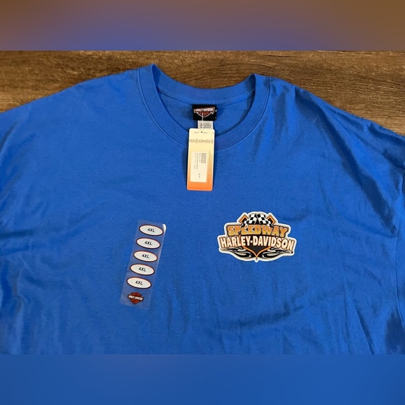 Harley Davidson T Shirt Mens 4XL Blue Speedway Concord North Carolina Tee F35 - Picture 3 of 8